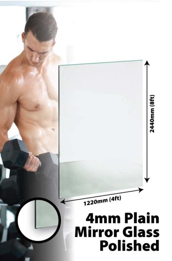 Circuitt 4mm Sheet Mirror Glass Polished Edge 244 x 122 CM